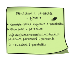 Ekuacioni i parabolës